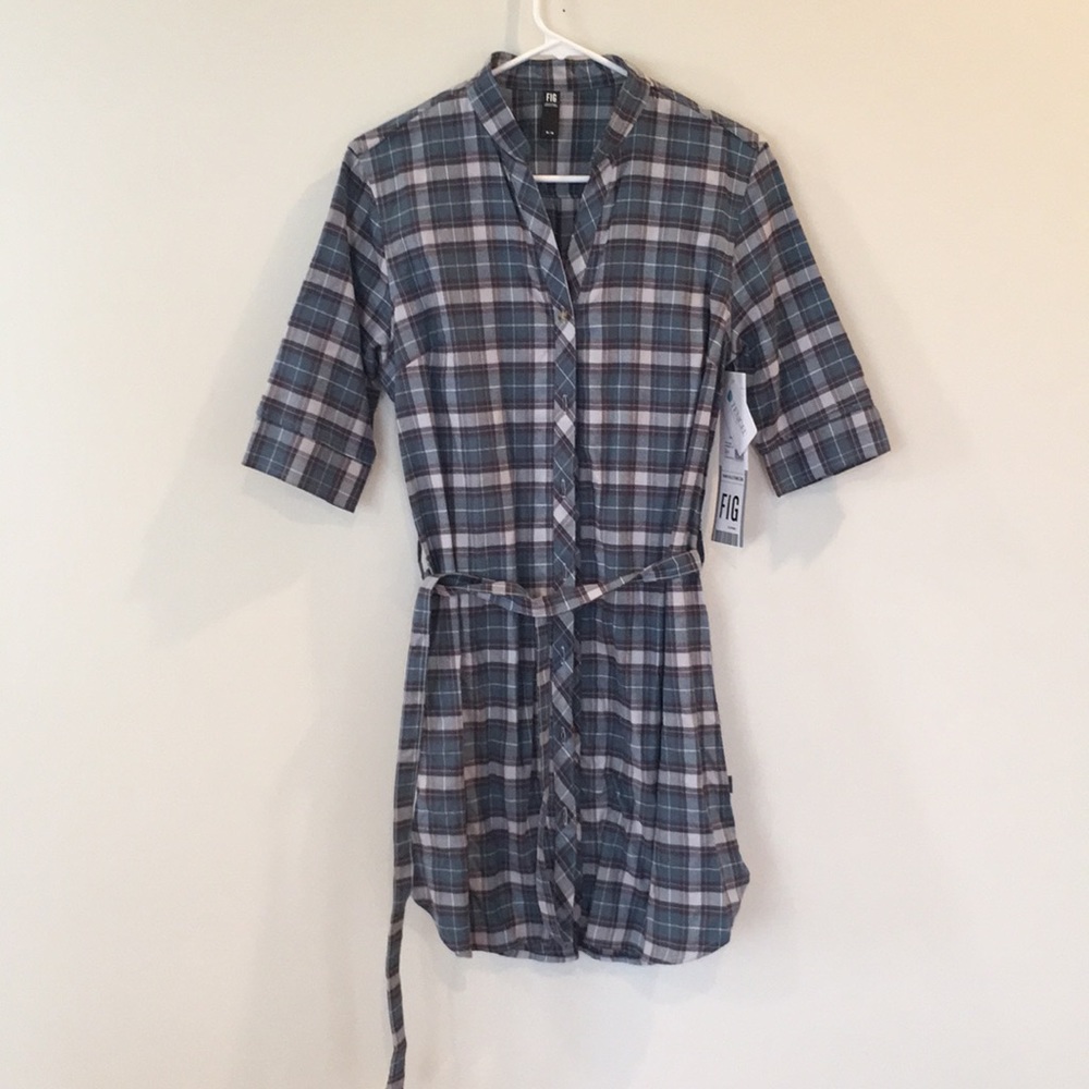 Fig plaid tunic